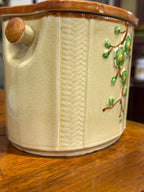 Vintage Japanese Hand-Painted Majolica Biscuit Jar, c. 1921–1941