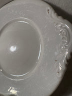 White Ironstone-Style Handled Serving Plate, c. 1920s