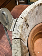 Reclaimed Stave Wood Bucket Planter with Terracotta Pot, c. 1980–2010