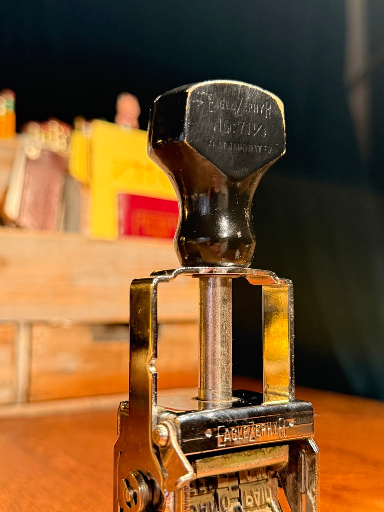 c.1940s Eagle Zephyr No. 7½ Rotary Date Stamp – Made in USA