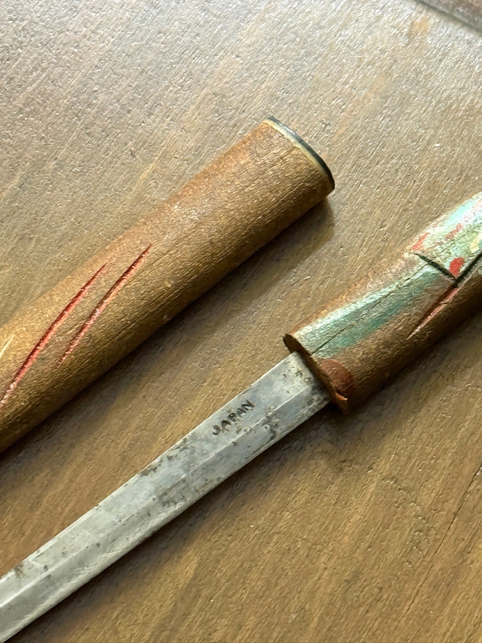 Vintage Japanese Sword Letter Opener Japan Marked c.1950s Desk Knife