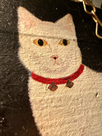 Painted Folk Art Cat on Wood Panel, Early–Mid 20th Century | Curated Reductions