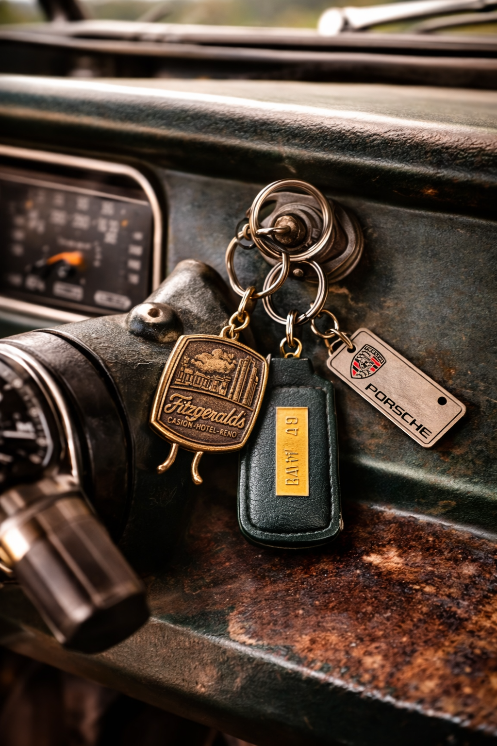 Vintage American Keychain Collection – Casino, Automotive & Travel c. 1970s–1990s