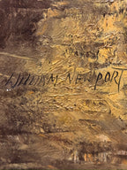 William Newport Signed Oklahoma Farmhouse Oil Painting, c. 1920s–1940s