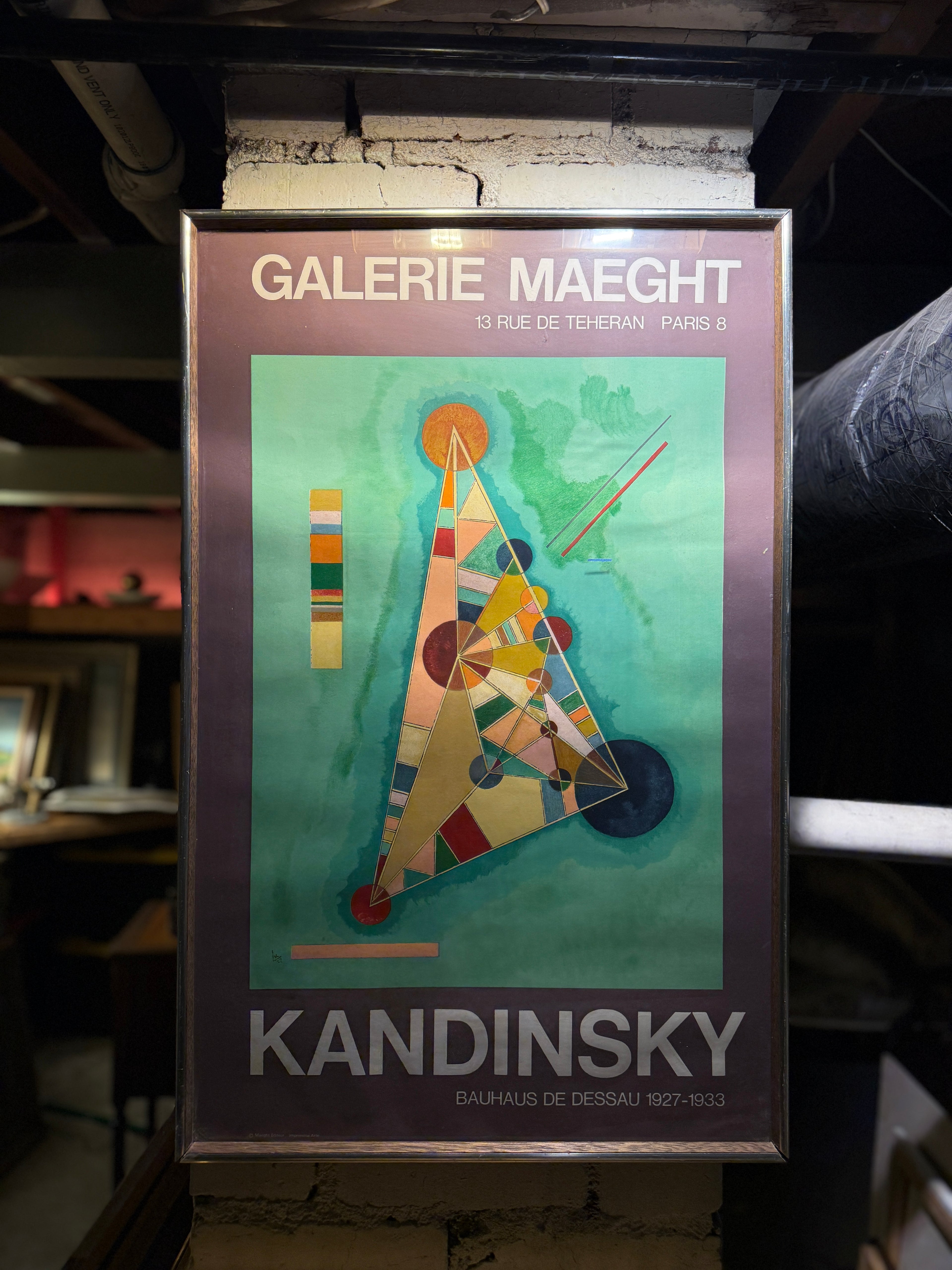 Galerie Maeght Kandinsky Exhibition Poster | Bauhaus de Dessau 1927–1933 | Vintage French Art Print