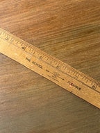 Mid-Century American Flexible Wooden School Ruler | Made in USA, c. 1940s–1950s