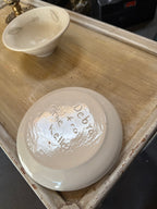 Vintage Signed Cream Glaze Studio Pottery Bowl, Circa 1960s–1970s