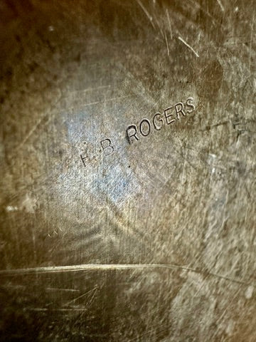 F. B. Rogers Engraved Silverplate Gallery Tray  c. 1940s–1960s
