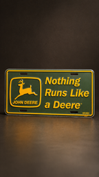 Vintage John Deere “Nothing Runs Like a Deere” Embossed Metal Sign | Reno, NV Antiques
