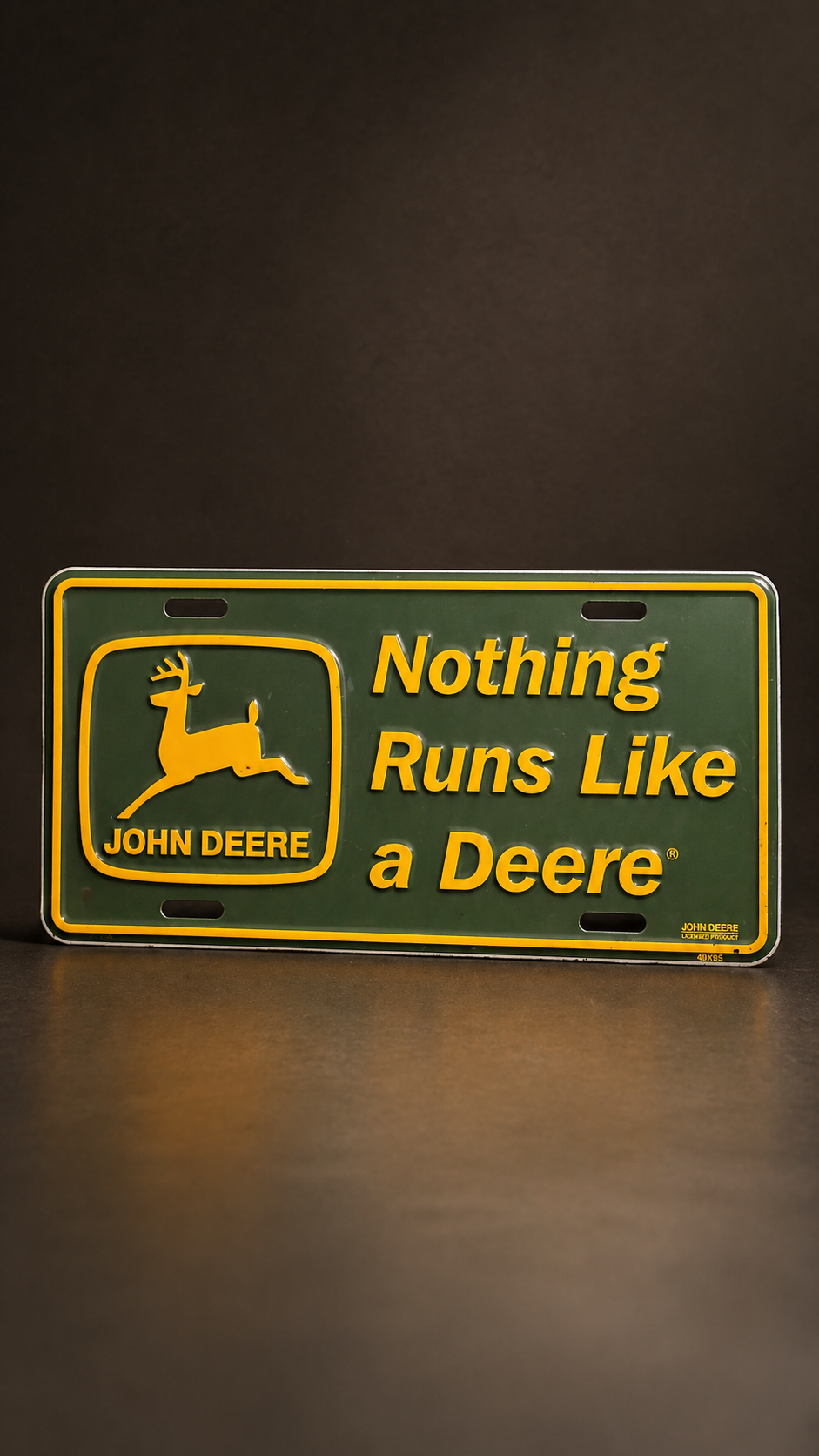 Vintage John Deere “Nothing Runs Like a Deere” Embossed Metal Sign | Reno, NV Antiques