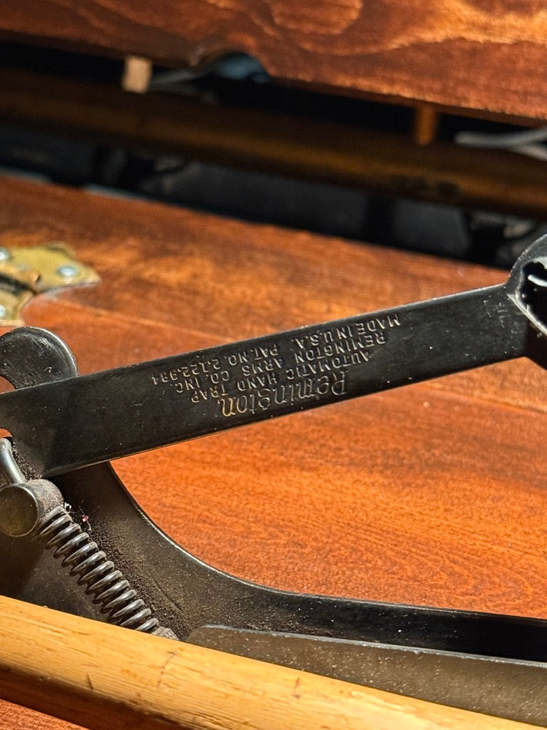 c.1930s Remington Clay Pigeon Thrower Skeet Trap – Patented Steel & Wood Launcher