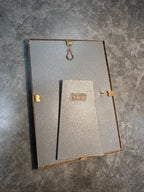 Mid Century Danish Design Mid Century Picture Frame with Convex Domed Glass, c. 1950s