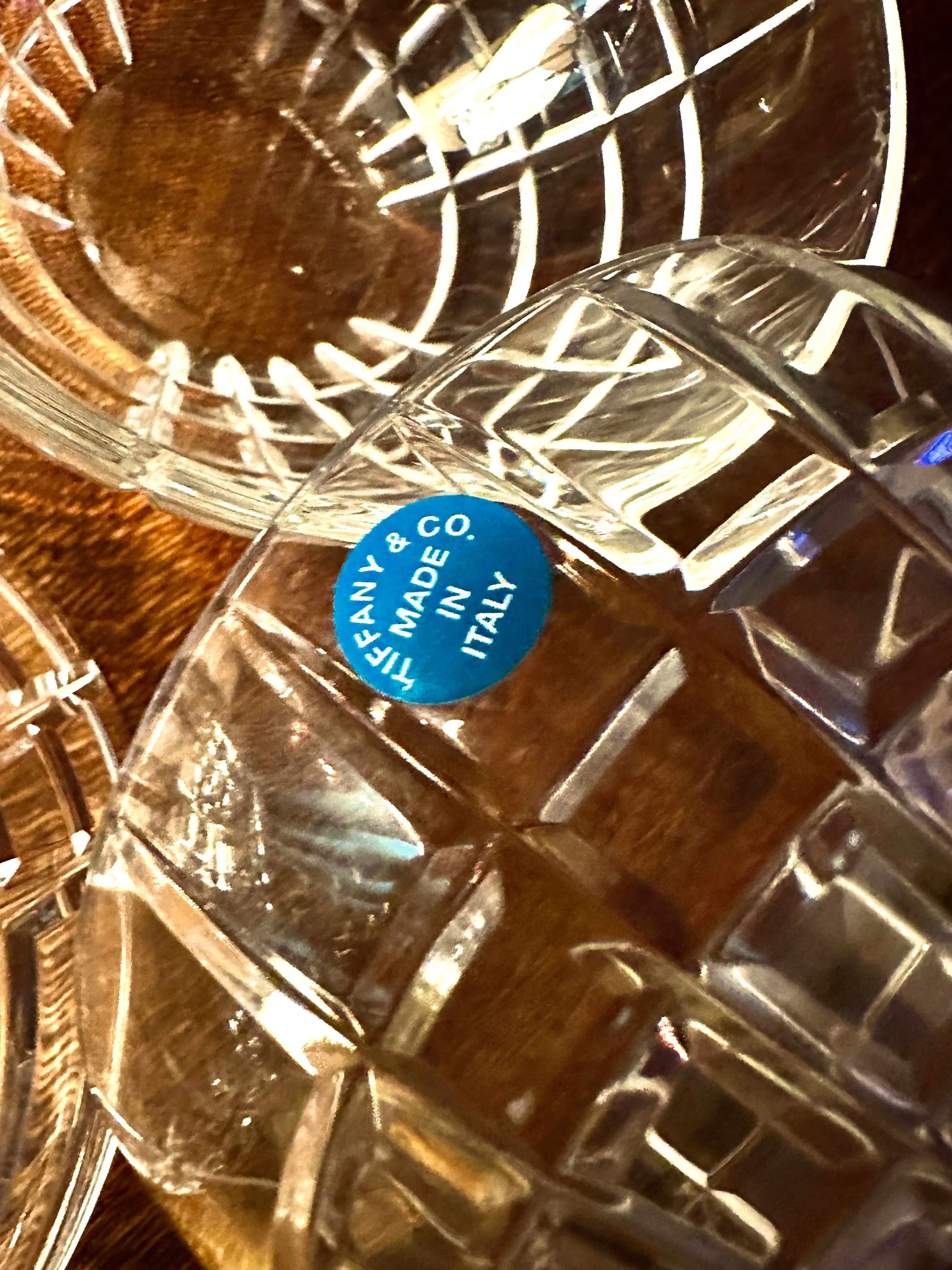 Vintage Tiffany & Co. Italian Crystal Bowl, Late 20th Century