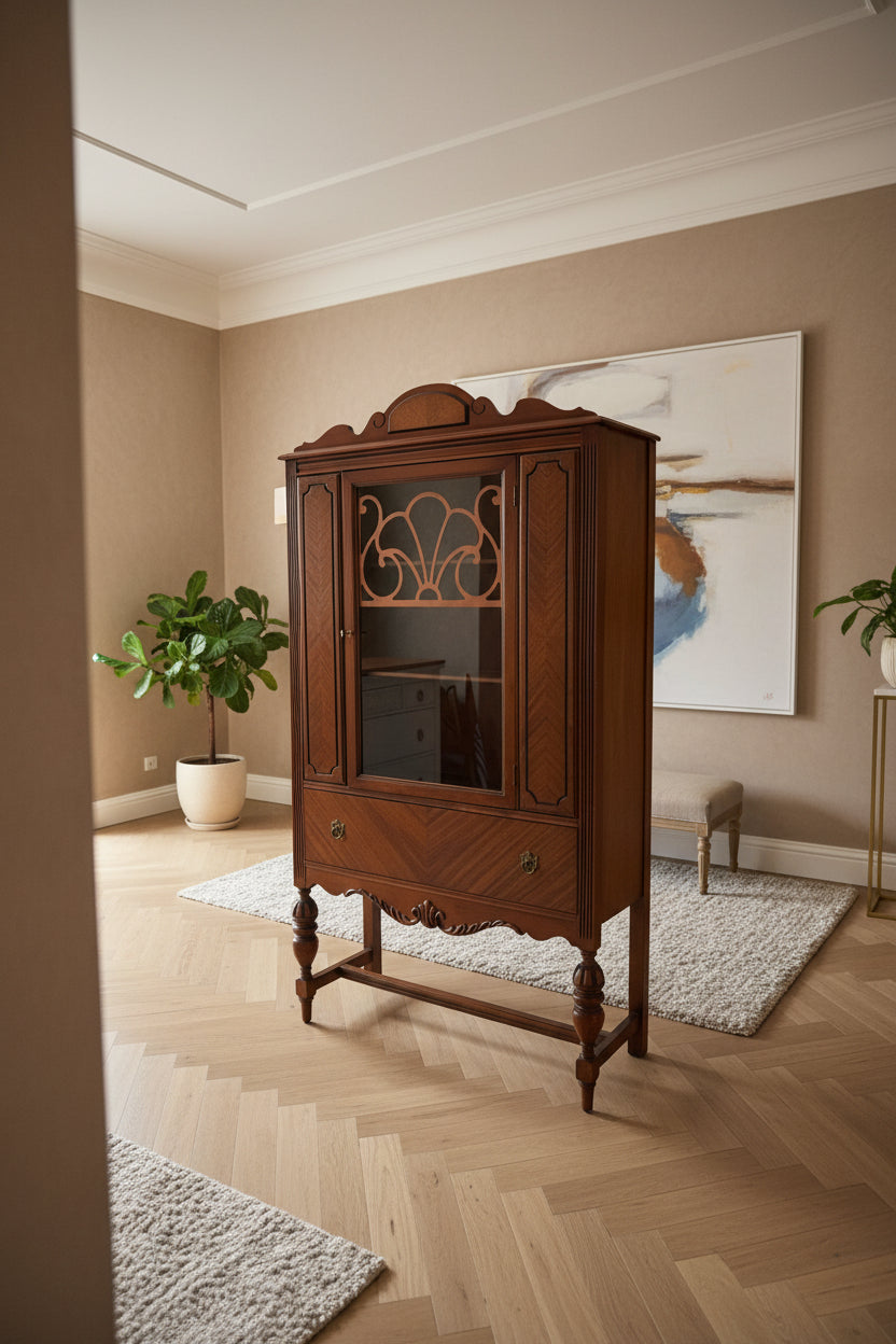 Federal American Revival Mahogany Vitrine Cabinet, American, c. 1925-1945