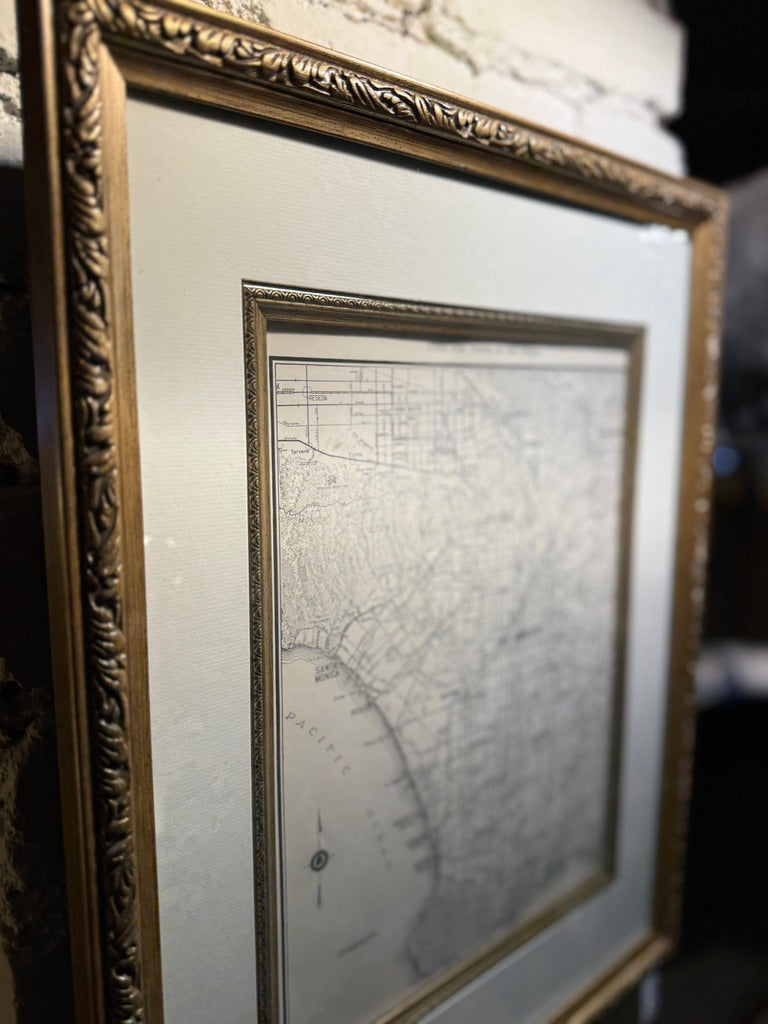 Map of Los Angeles, California, from Collier’s Atlas, c. 1939