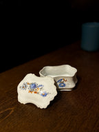 Vintage Altrohlau CMR Czechoslovakia Porcelain Trinket Box with Scalloped Lid