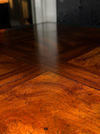 Refurbished Barley Twist Side Table with Cane Shelf