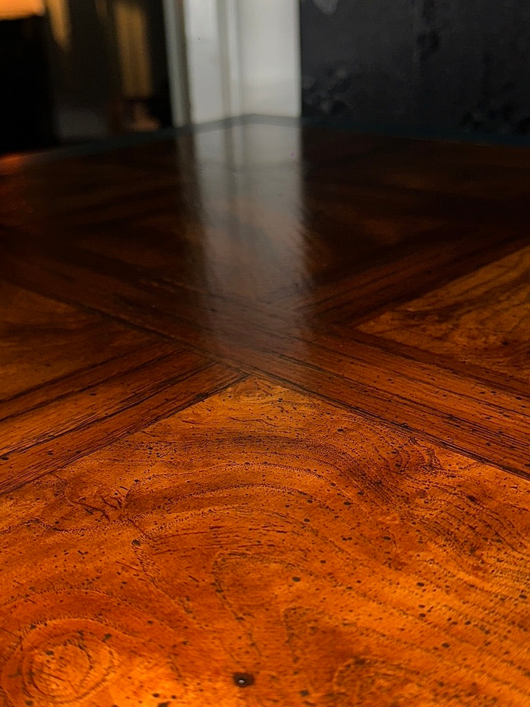 Refurbished Barley Twist Side Table with Cane Shelf