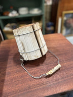 Reclaimed Stave Wood Bucket Planter with Terracotta Pot, c. 1980–2010