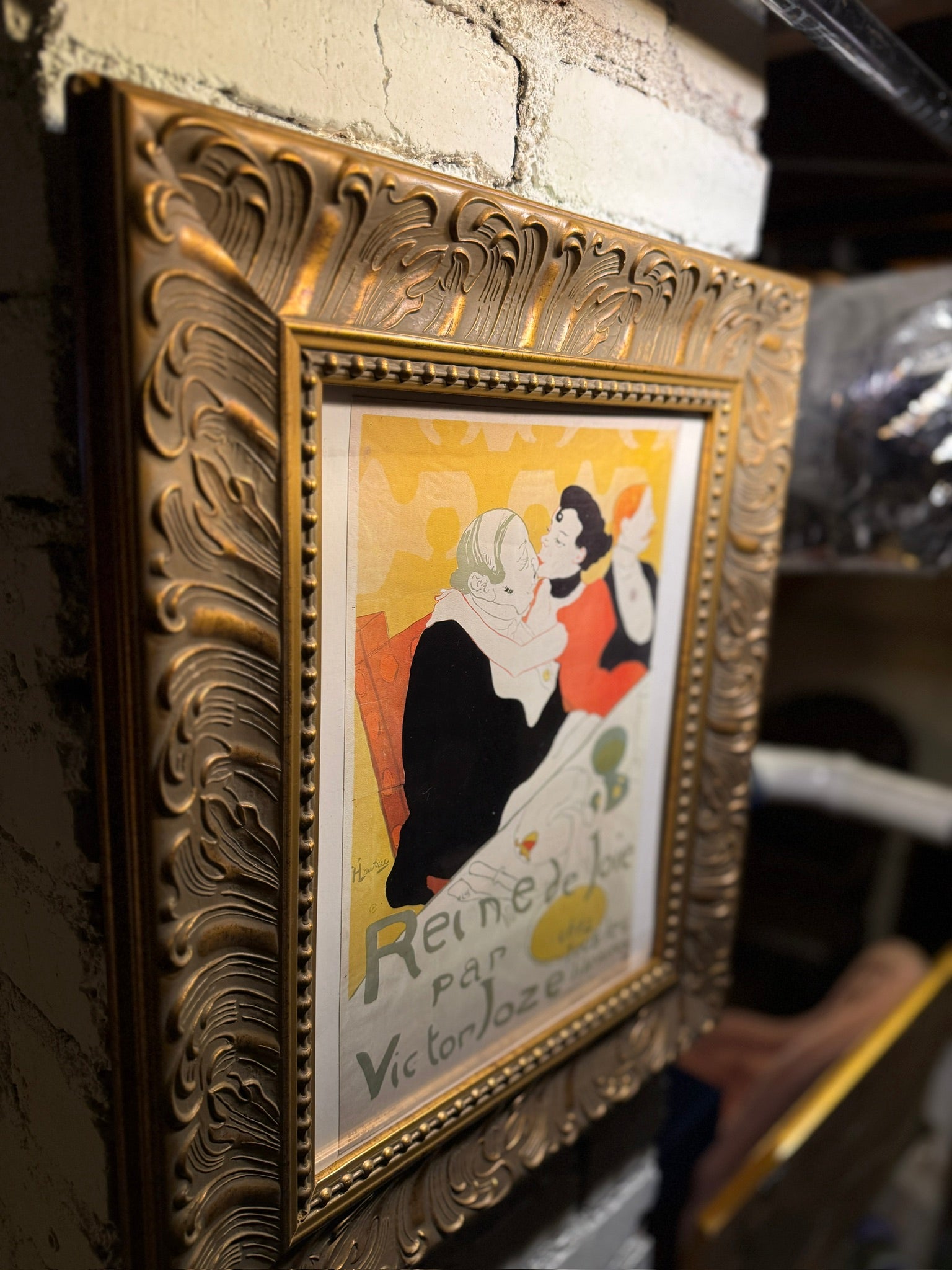 Framed Reine de Joie Toulouse-Lautrec Paris Poster