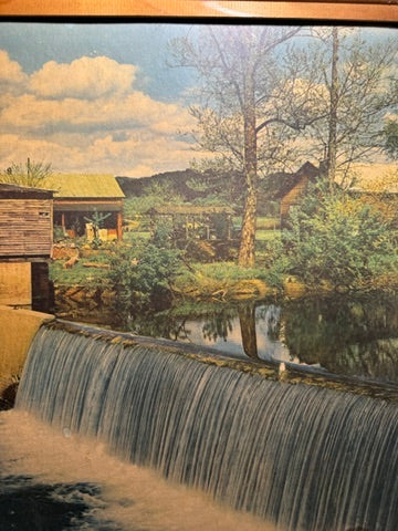 Early 20th-Century American Watermill Lithograph, c. 1905–1930 | Framed Pastoral Mill Scene