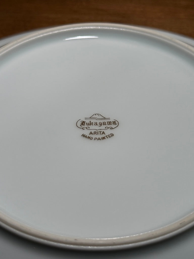 Fukagawa Arita Hand-Painted Porcelain Dinnerware Set, Japan, Late 1940s