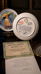 1980 Paul Durand “Christiane et Fifi” Limoges-Turgot Porcelain Collector Plates, Pair