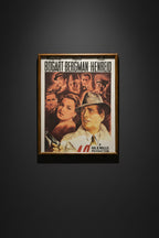 Vintage 1970 Casablanca Movie Poster in Wood Frame
