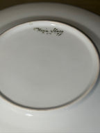 Vintage Cherie Starr Hand-Painted Porcelain Plates, Set of Three, 1978
