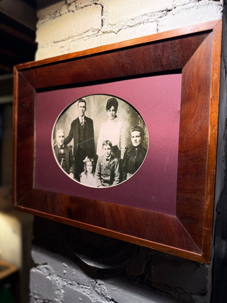 Turn-of-the-Century Family Portrait Photograph, c. 1895–1910 | Original Framed Studio Photo