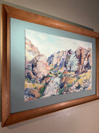 Southwestern Desert Landscape Watercolor Signed Kerry (c. 1960–1985)