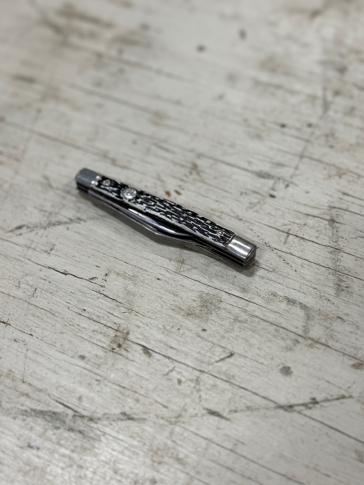 Imperial Three-Blade Stockman Pocket Knife, Crown Shield, Imitation Stag Scales, Providence Rhode Island, c. 1950s–1970s