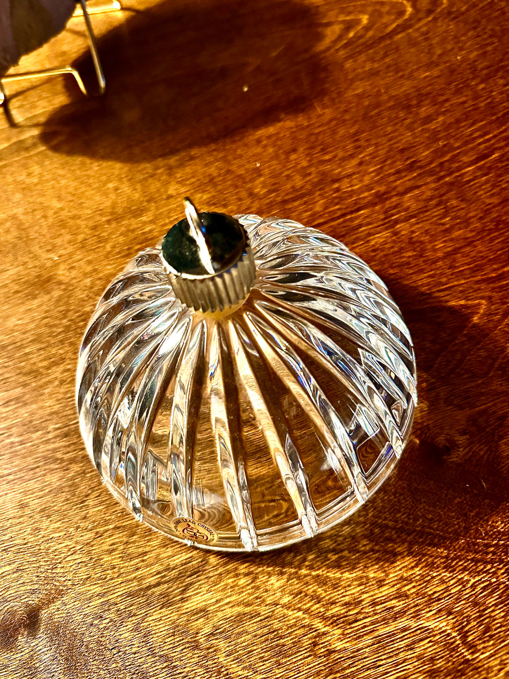 Italian St George Crystal Lidded Dish, 24% Lead Crystal, Late 20th Century