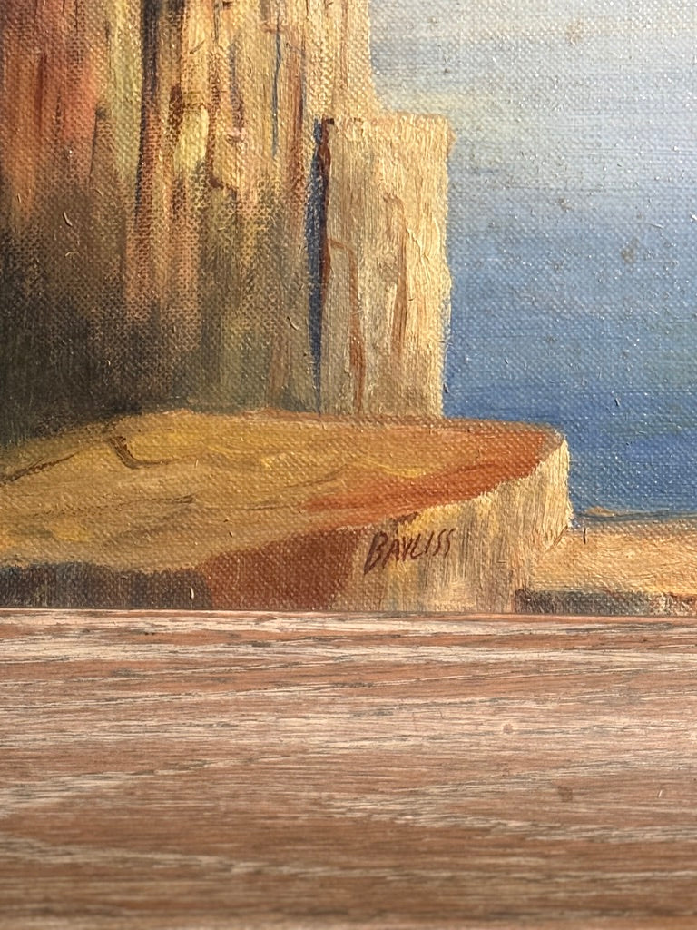 Bert Bayliss Lighthouse Painting — Pensacola Florida 1955 Coastal Landscape