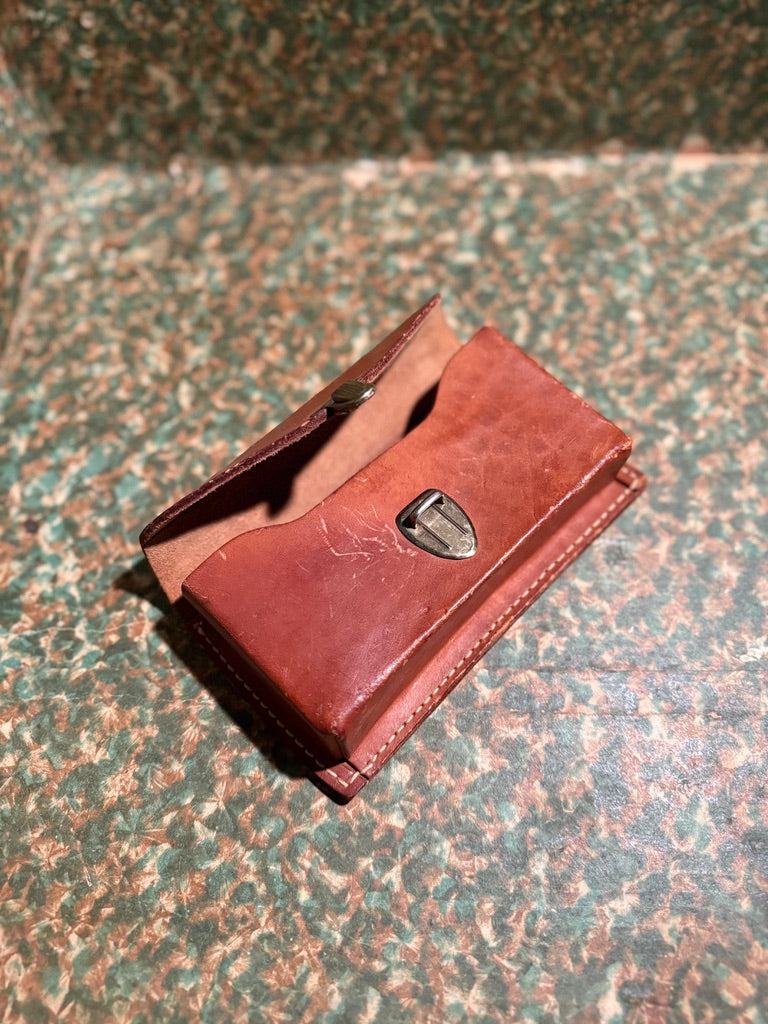 Vintage Sears Roebuck Leather Utility Case Model 71007 c. 1950s Cognac Brown