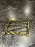 Gilt Wire Serving Tray with Twisted Rope Rail and Braided Openwork Gallery, Italian Manner, c. 1960–1990
