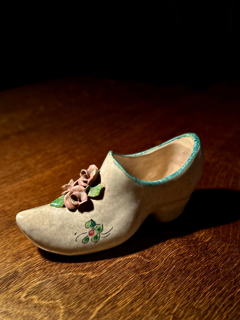 Vintage Italian Ceramic Shoe Figurine | Paul’s Gift Hand-Painted Decor