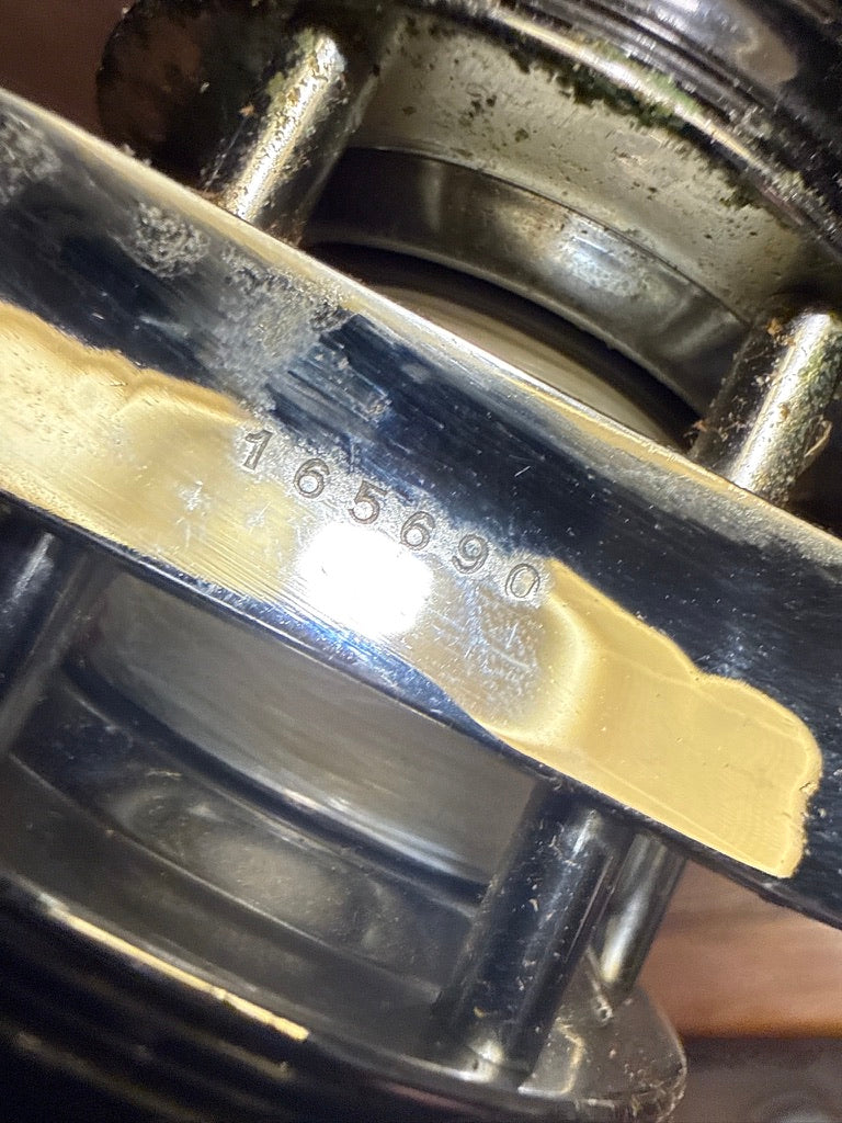 Vintage Ambassadeur 5000C Fishing Reel w/ Leather Case (c.1950s)