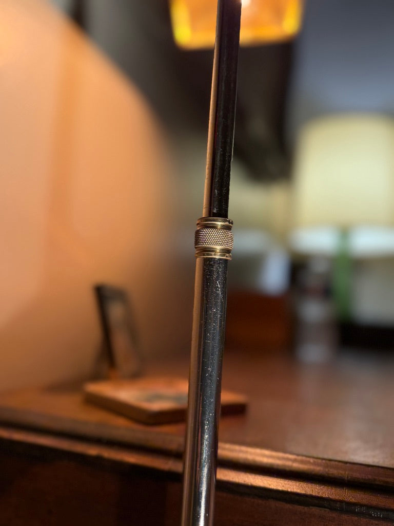 Mid-Century Adjustable Floor Reading Lamp (c. 1940s–1950s) | Metal Task Lamp
