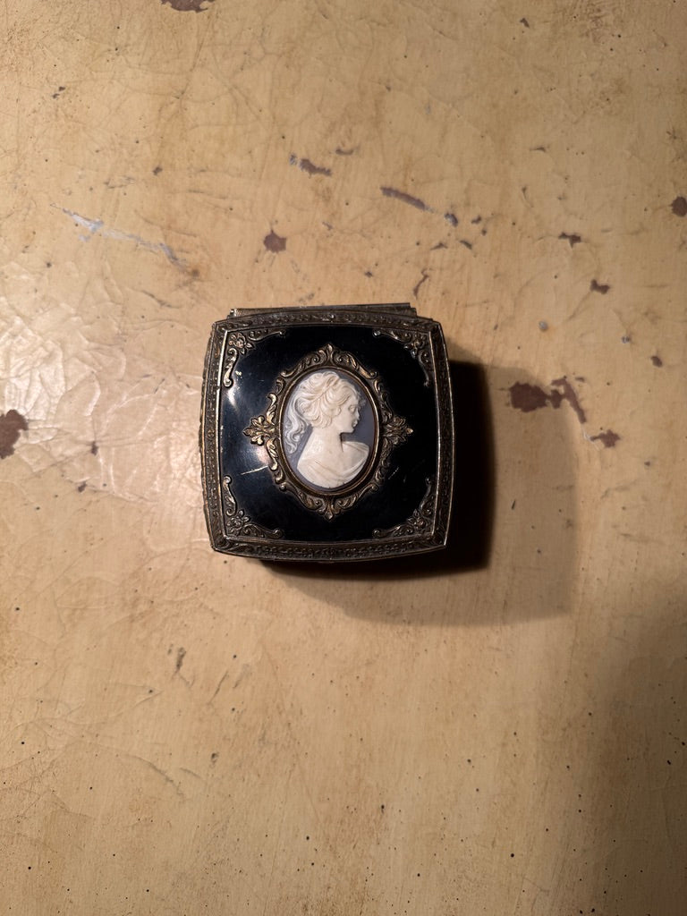 c.1960s Westland Japanese Music Box with Ormolu-Style Mounts & Cameo Lid