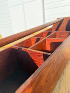 Vintage Refinished Fir Plywood Carpenter's Tool Tote, c. 1920–1945