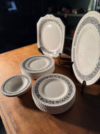 Antique George Jones Crescent Transferware Set of 20, c. 1893–1920