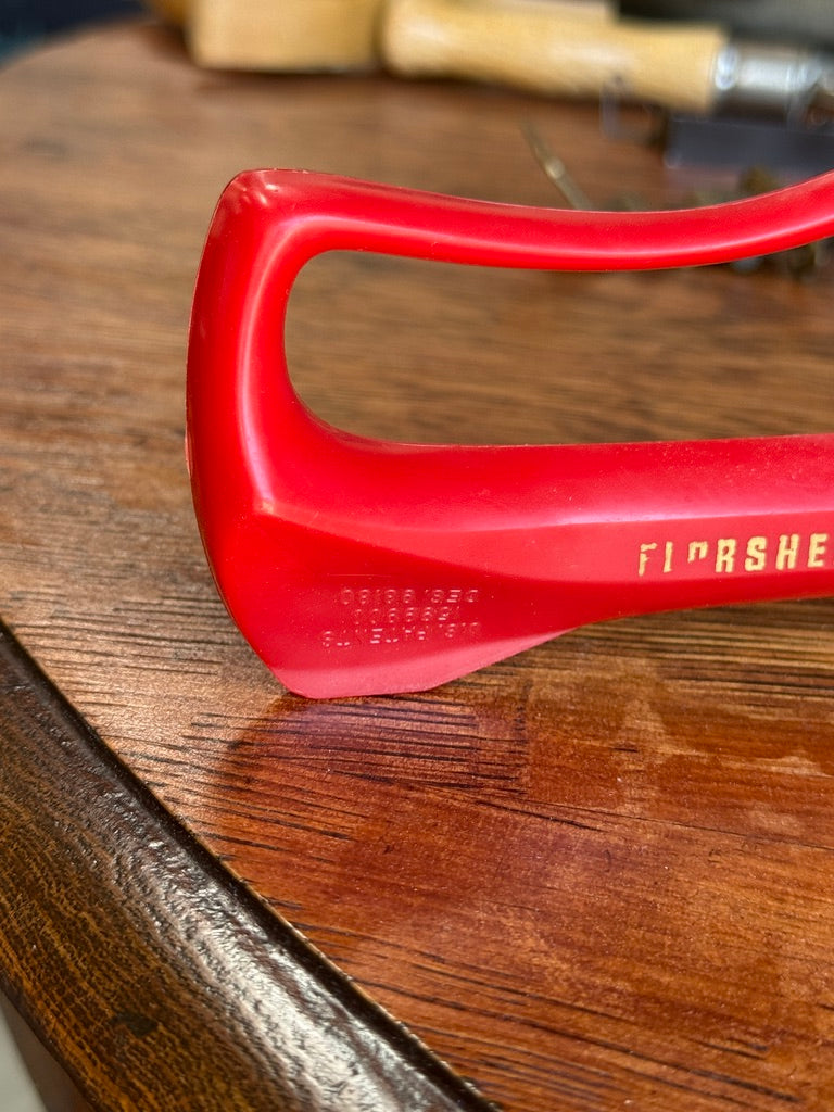 Vintage Florsheim Red Plastic Shoe Horn, Circa 1950s–1960s