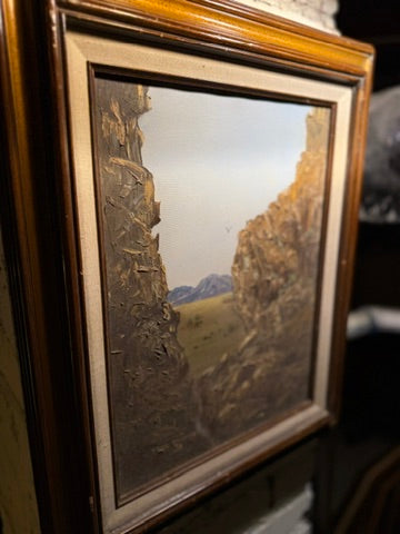 Terry Daugherty Canyon Landscape (1982) | Northern Nevada Oil Painting