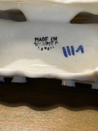 Miniature Porcelain Settee with Hand-Applied Flowers and Gilt Lining, Stamped Made in Occupied Japan — Datable to February 1947 – April 1952
