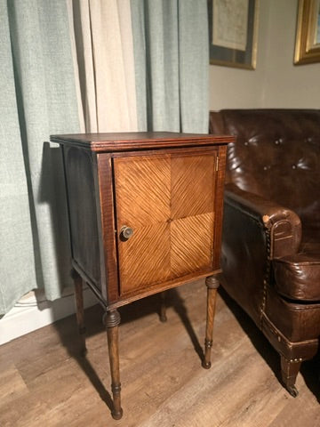 Early 20th-Century Cabinet Table (c. 1920s–1930s) | Black & Walnut Finish | Hinchman Collective