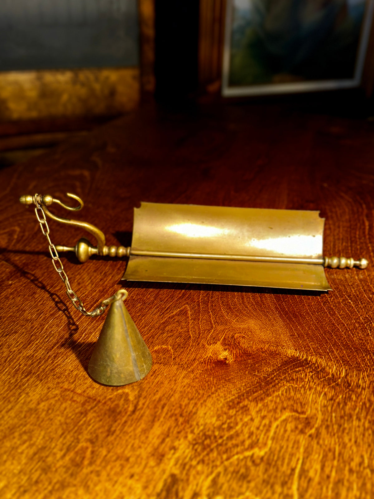 Antique Brass Candle Snuffer with Wax Guard c.1880–1920