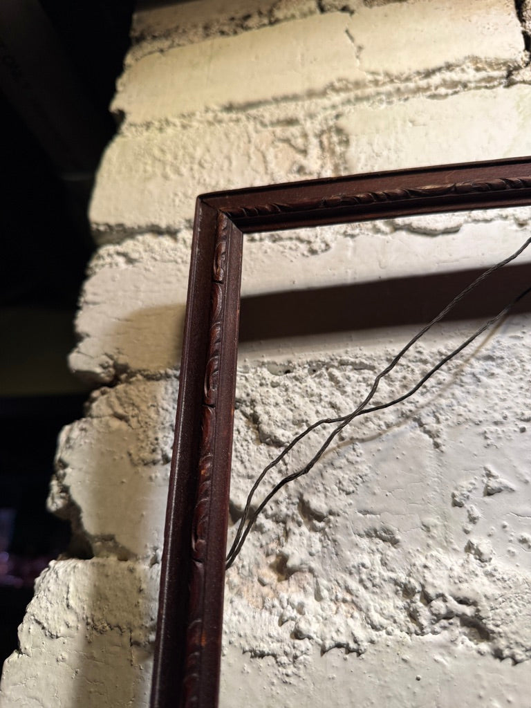 Antique Hand-Carved Wood Picture Frame, c. 1880s–1910s