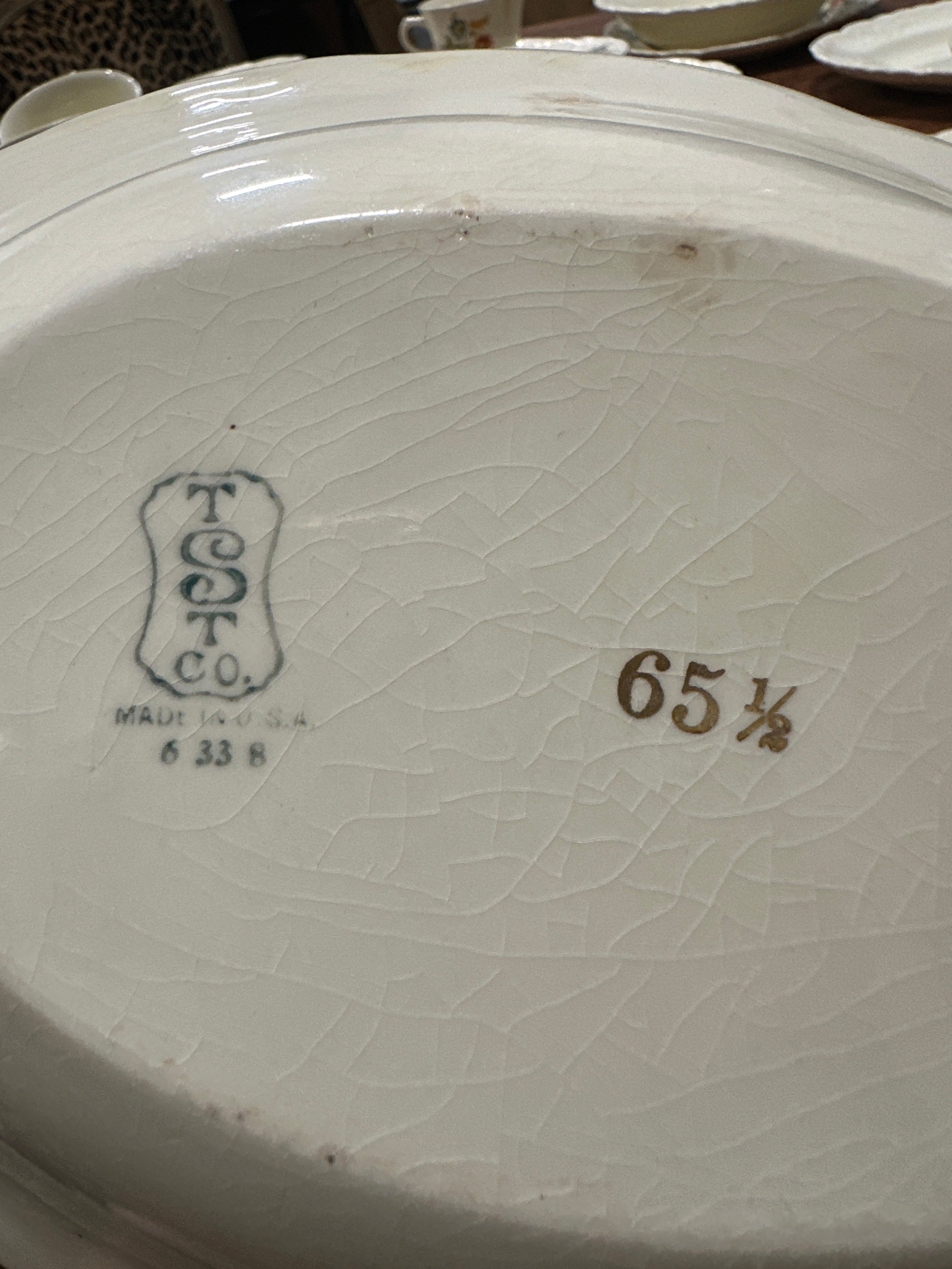 1930s Taylor, Smith & Taylor Floral Dinnerware Set, 53 Pieces