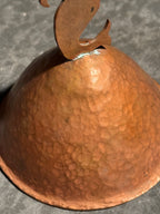 Vintage Hand-Wrought Copper Candle Snuffer, Fish Finial, c. 1945–1970